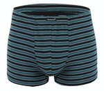 Удобные мужские трусы-боксеры в полоску (Размер: XL) (Цвет: зеленый с черным)