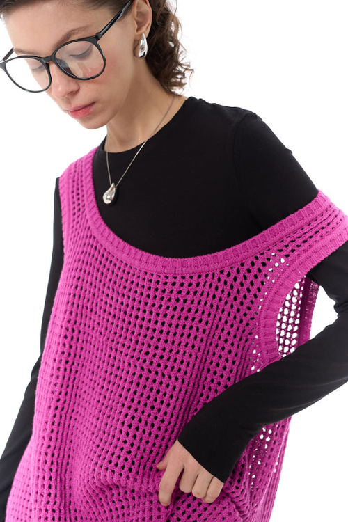 Платье-сетка, кроше, молоко