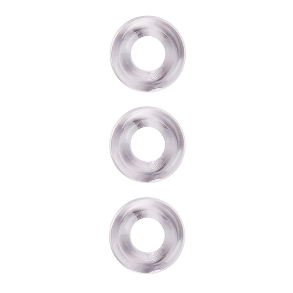 Набор из 3 гладких прозрачных эрекционных колец 2см Bior Toys Erowoman-Eroman EE-10194-1