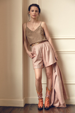 Топ Caramel Beige из шелка