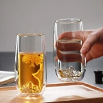 Стакан стеклянный с двойными стенками 330мл «Хай-Тек» Горы