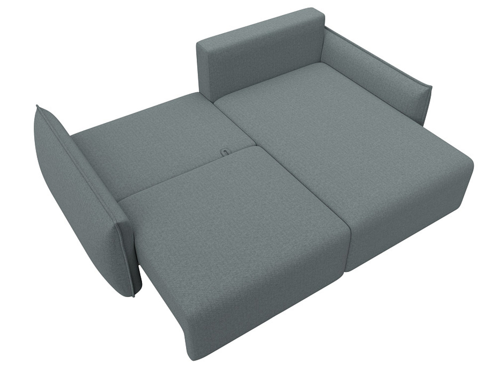 Диван угловой Лига-051 НПБ угол универсальный рогожка Амур 07 серый