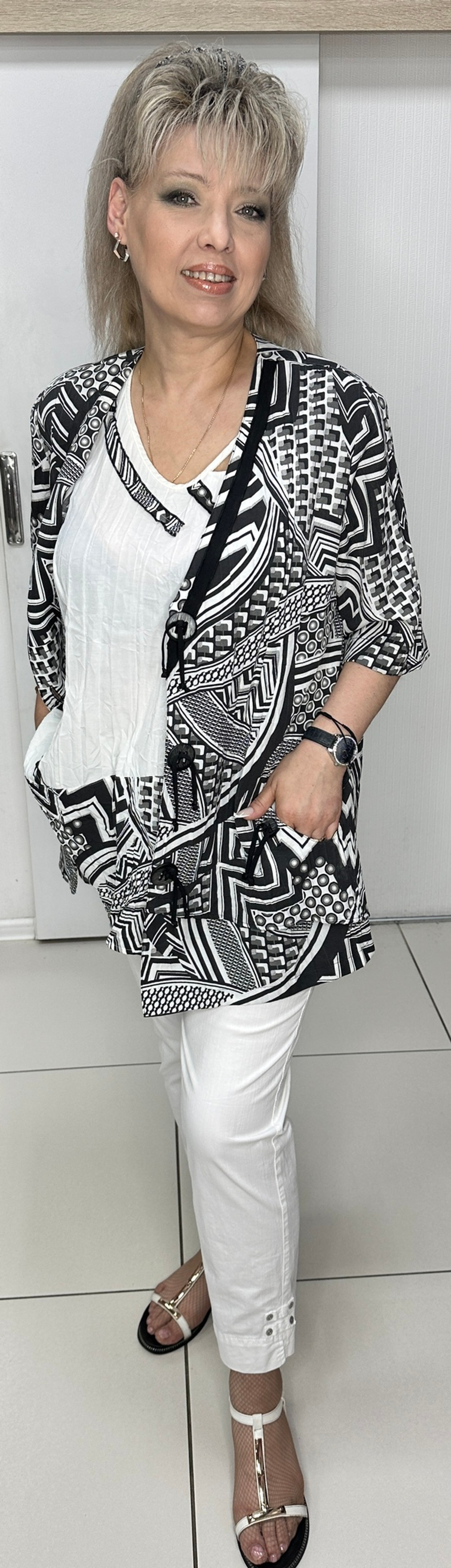 Летний комбинированный блузон