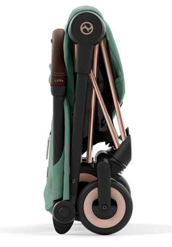 Прогулочная коляска Cybex Coya Leaf Green с дождевиком и бампером/Rosegold 522005609