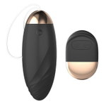 Черное виброяйцо Play With Me Love Egg с пультом ДУ (Цвет: черный)
