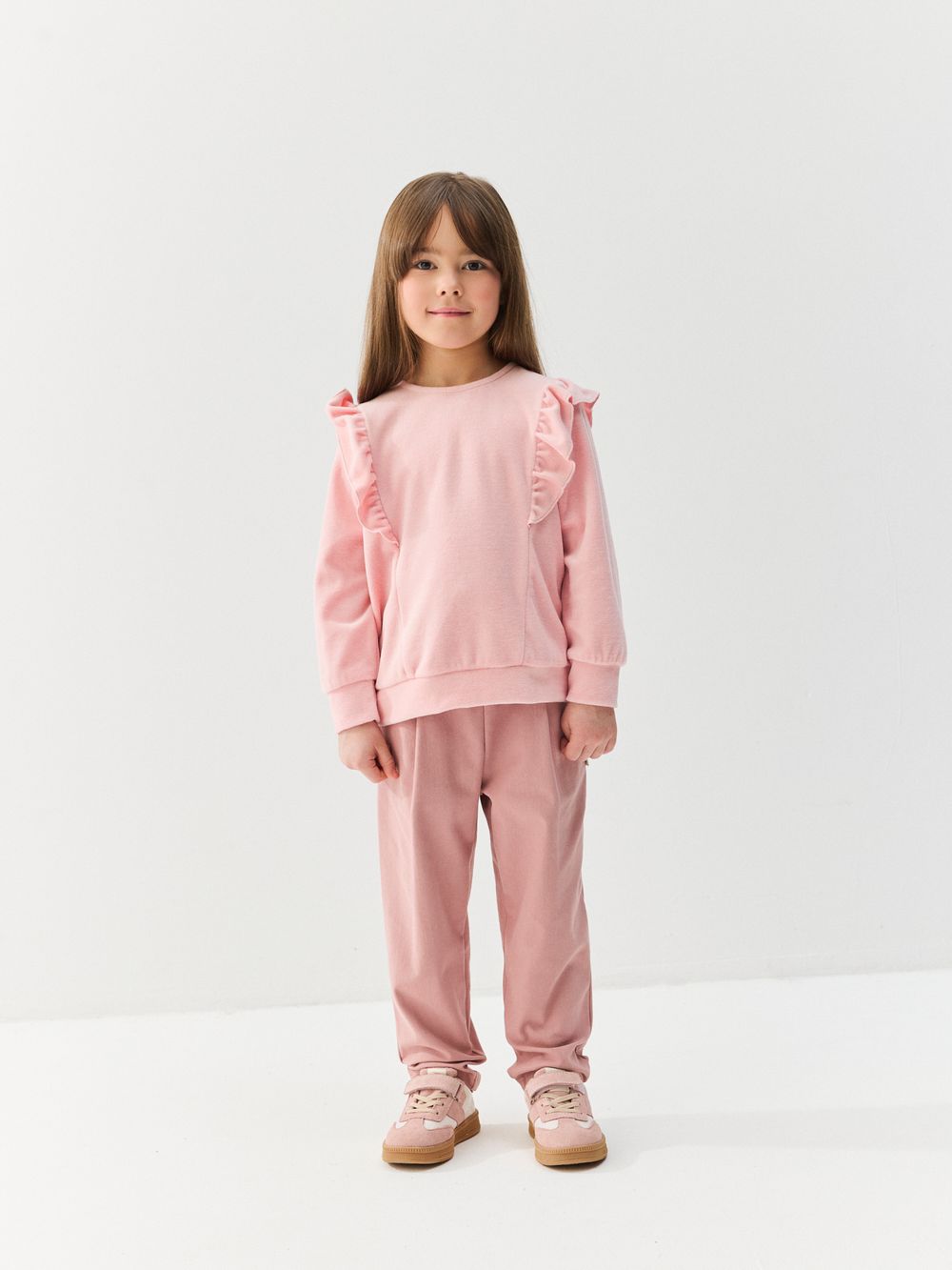 Брюки из джинскота "Пепельная роза"