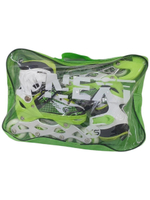 Коньки роликовые раздвижные 31-34, колеса полиуретан, ABEC7, зеленые