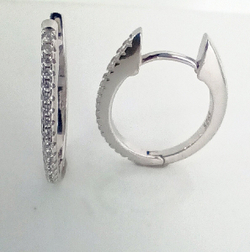 Серьги серебряные Эстерелла, 925 проба, с фианитами, родированные/Ф