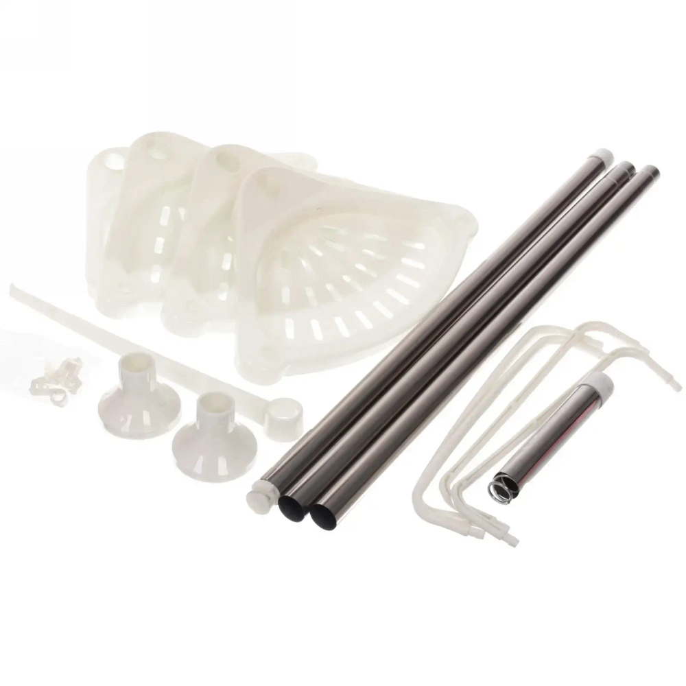 Полка для ванны угловая телескопическая, 4 полки 2,6м