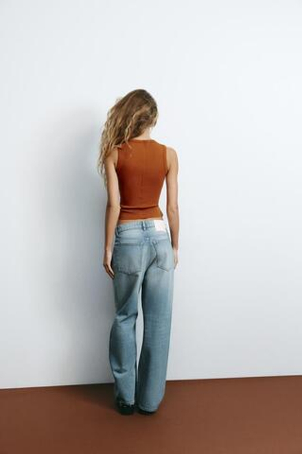 ZARA ТОП В РУБЧИК, ОХРА