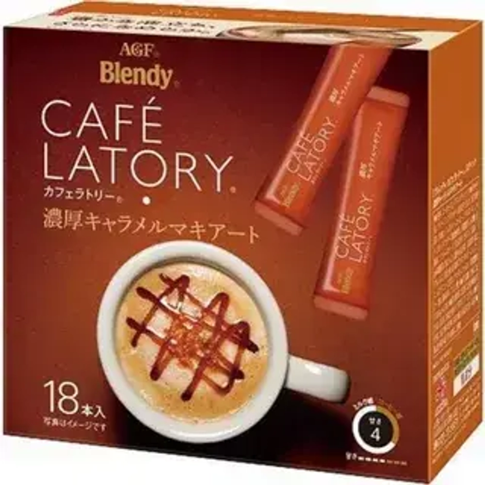 AGF Кофе Cafe Lattory макиато с карамелью 18+1стиков Латори Latory