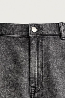 ZARA ШОРТЫ ИЗ ДЕНИМА С ЭФФЕКТОМ КИСЛОТНОЙ СТИРКИ, АНТРАЦИТОВО-СЕРЫЙ