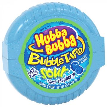 Жевательная резинка Hubba Bubba Sour в рулетке с лимитированным кислым вкусом Голубой Малины