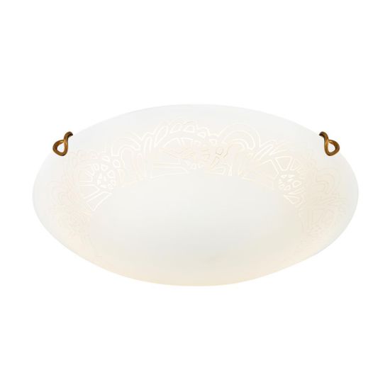 7602/DL SNOK SN Светильник стекло/белое/золото LED 48Вт 4000K D405 IP20 AMMONITE