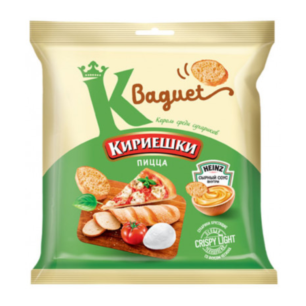 Кириешки Baguet Пицца и сырный соус 45 гр