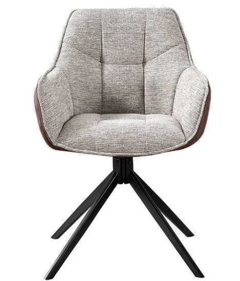 Стул TWIST. поворотно-возвратный 180гр,, бежевый/коричневый / Черный