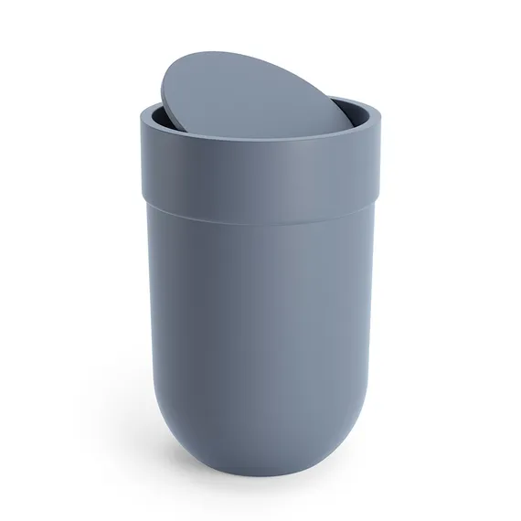 Корзина для мусора с крышкой touch, 6 л, голубая