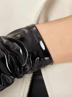 Митенки лаковые