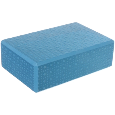 Блок для йоги «Релакс» 23*15*6 см, массажный EVA, синий