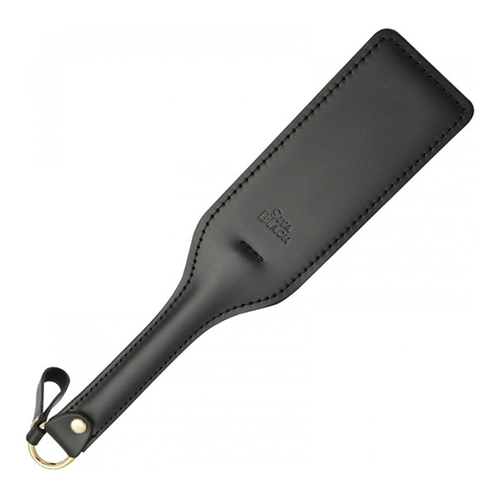 Черная кожаная шлепалка 30см Sitabella BDSM Accessories Sita Black 3401-1