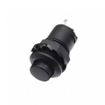 Кнопка с фиксацией DS-428/427 12мм чёрная