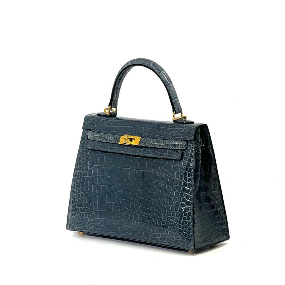 Сумка Hermes из кожи крокодила 25 см