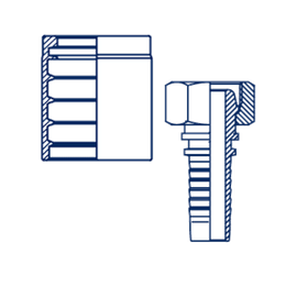 Фитинг DN 06 DK (Г) 16x1.5 (накидная гайка) + Муфта DN 06 1SN\2SN Комплект
