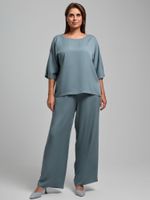 Блузка Летний драйв-2 Виотекс СЕРЫЙ