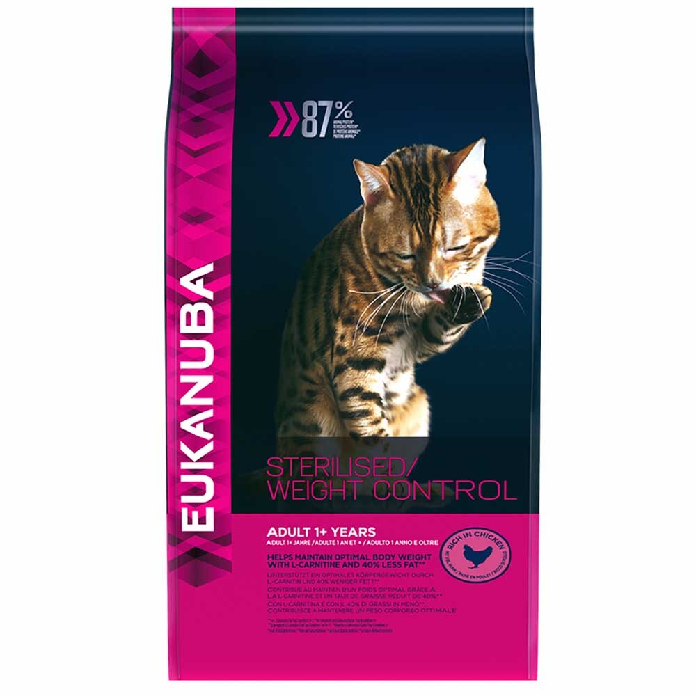 Eukanuba корм для кошек стерилизованных с лишним весом с курицей (Sterilized Weight Control)