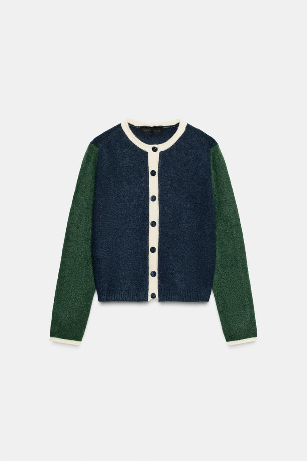 ZARА КАРДИГАН В СТИЛЕ КОЛОР-БЛОК, РАЗНОЦВЕТНЫЙ