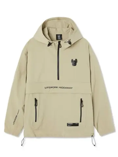 Нейлоновый анорак с капюшоном