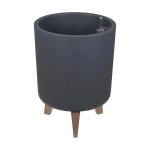 Кашпо на ножках высокое ФЛОРИАН 19л с автополивом графитовый