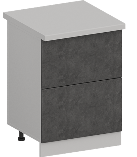 Кухня Модуль ШН2Я 600 Белый / Бетон