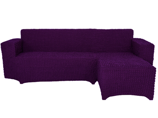 Чехол Модерн на угловой диван с выступом справа, цвет Фиолетовый