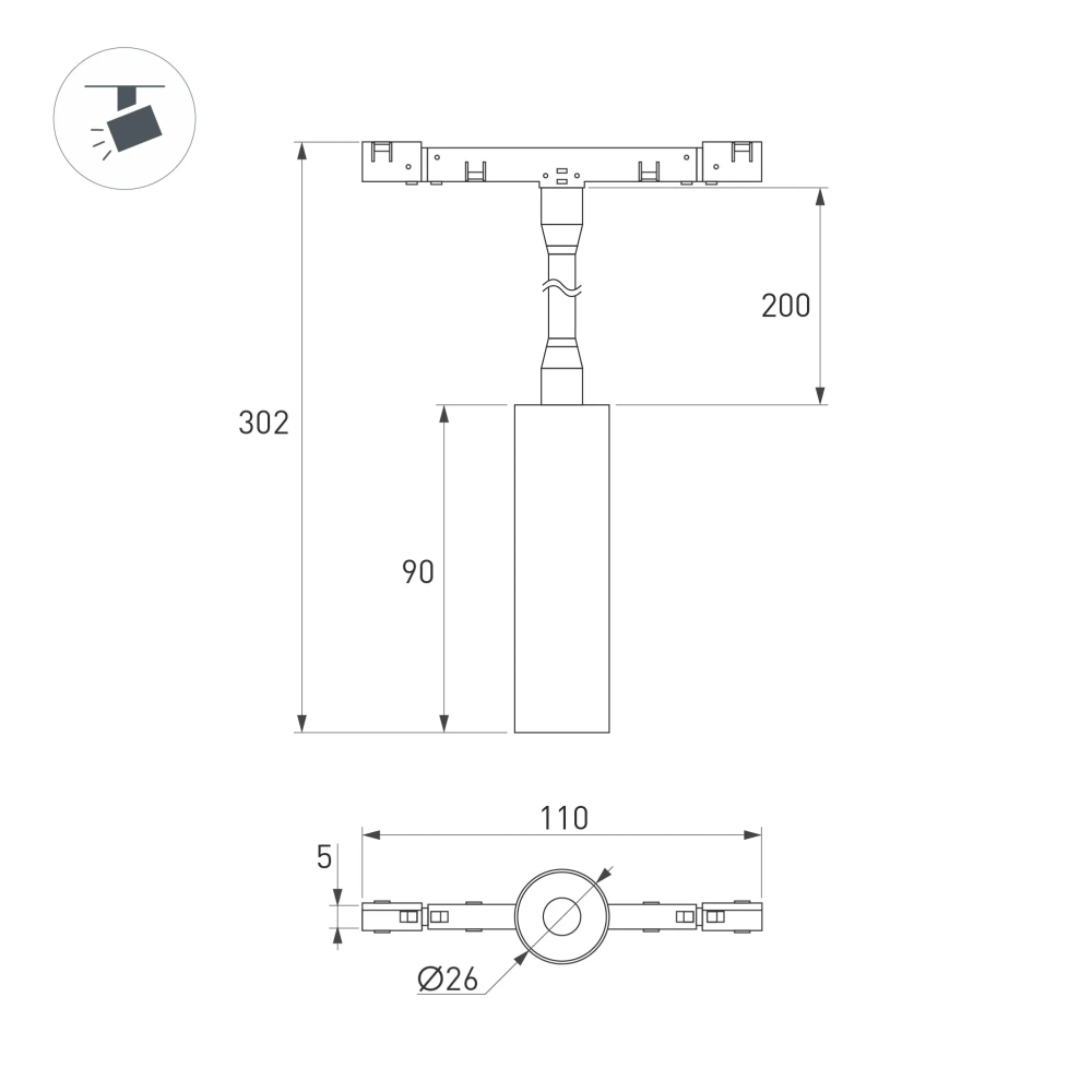 Светильник MAG-MICROCOSM-SPOT-FLEX-R26-5W Warm3000 (BK, 24 deg, 24V) (Arlight, IP20 Металл, 5 лет) 051786
