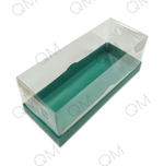 Коробка для рулета ПРЕМИУМ с пластиковой крышкой 300х120х120 мм (зеленая матовая), 10шт