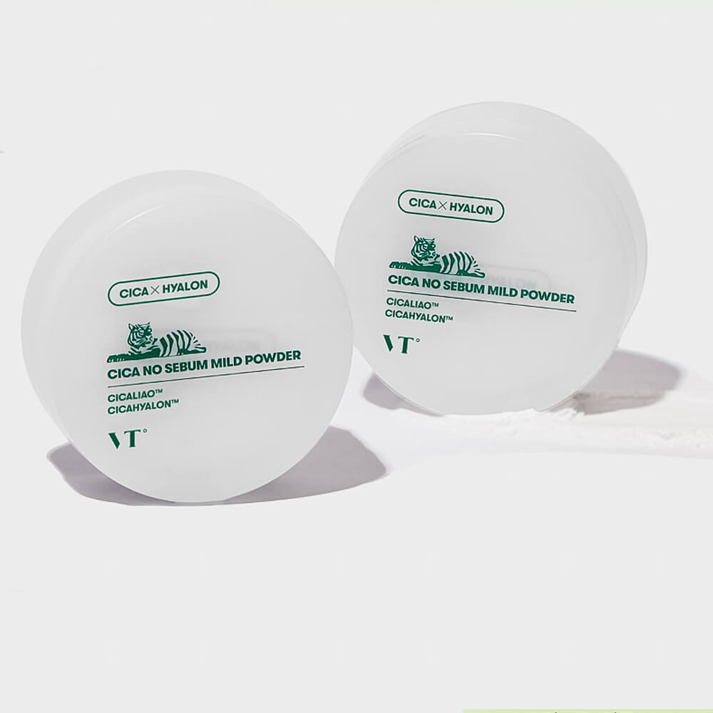 Рассыпчатая пудра с центеллой от жирного блеска VT Cosmetics Cica No Sebum Mild Powder