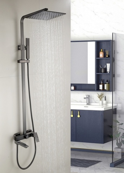 33095-P Однорукий душевой релинг (ГРАФИТ)  HansenPRO  (5/1шт)