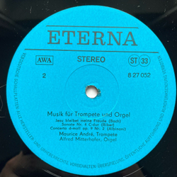 Винтажная виниловая пластинка LP Maurice Andre Musik Fur Trompete Und Orgel (ГДР 1977)