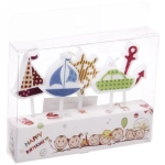 Свечи для торта «Морские приключения» (набор 5 шт) 8 см