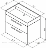 Тумба с раковиной Aquanet Nova 242262 75 белый