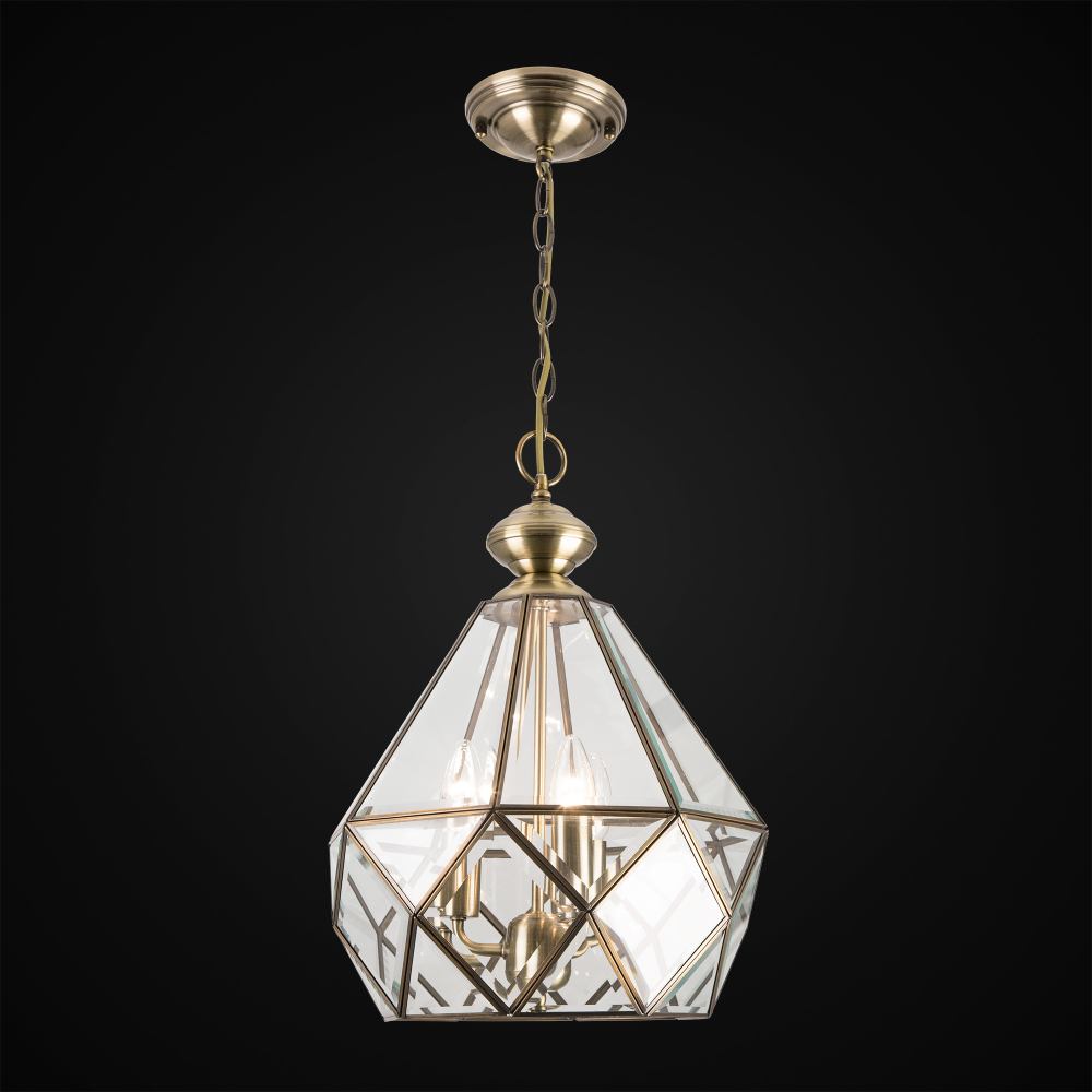 Citilux Витра-1 CL442130 Люстра подвесная витражная Бронза