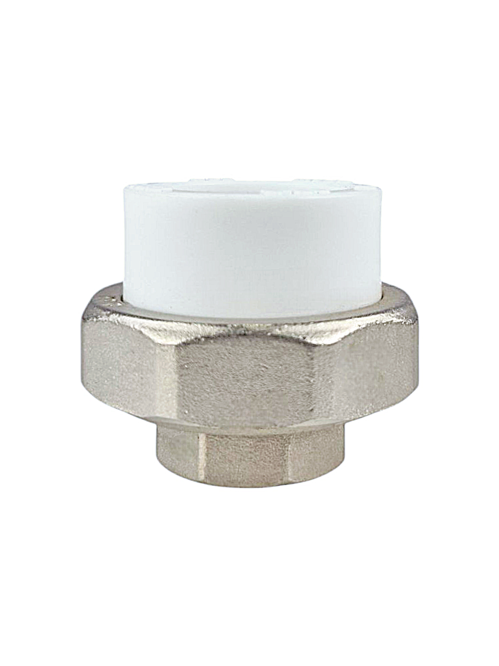 Муфта комбинированная разъемная (Американка) PPR внутренняя резьба 32х 3/4,  белый, RTP (100/10)