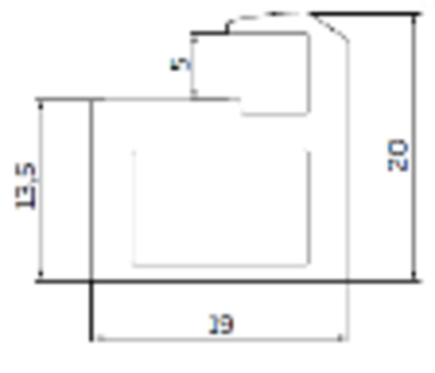 Perfecta под вставку, под покраску с черной технической анодировкой 3500мм