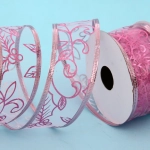 Лента для декорирования «Изящная» 4 см, 2,7 м, Розовый (микс дизайнов)