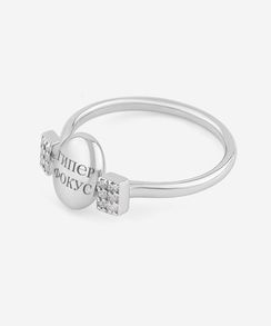 Кольцо Свитч с вращающимся элементом из серебра 925 с эмалью