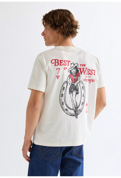 Футболка мужская WRANGLER VINTAGE TEE WORN WHITE