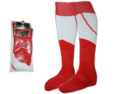 Гетры футбольные. Цвет: красн-белый. Размер: 40-44: K-S