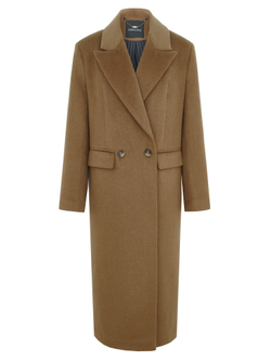 Пальто из шерсти коричневое