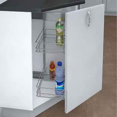 Vauth-Sagel Бутылочница SAPHIR-2 45°, выдвижной фасад 200 мм, левая, хром